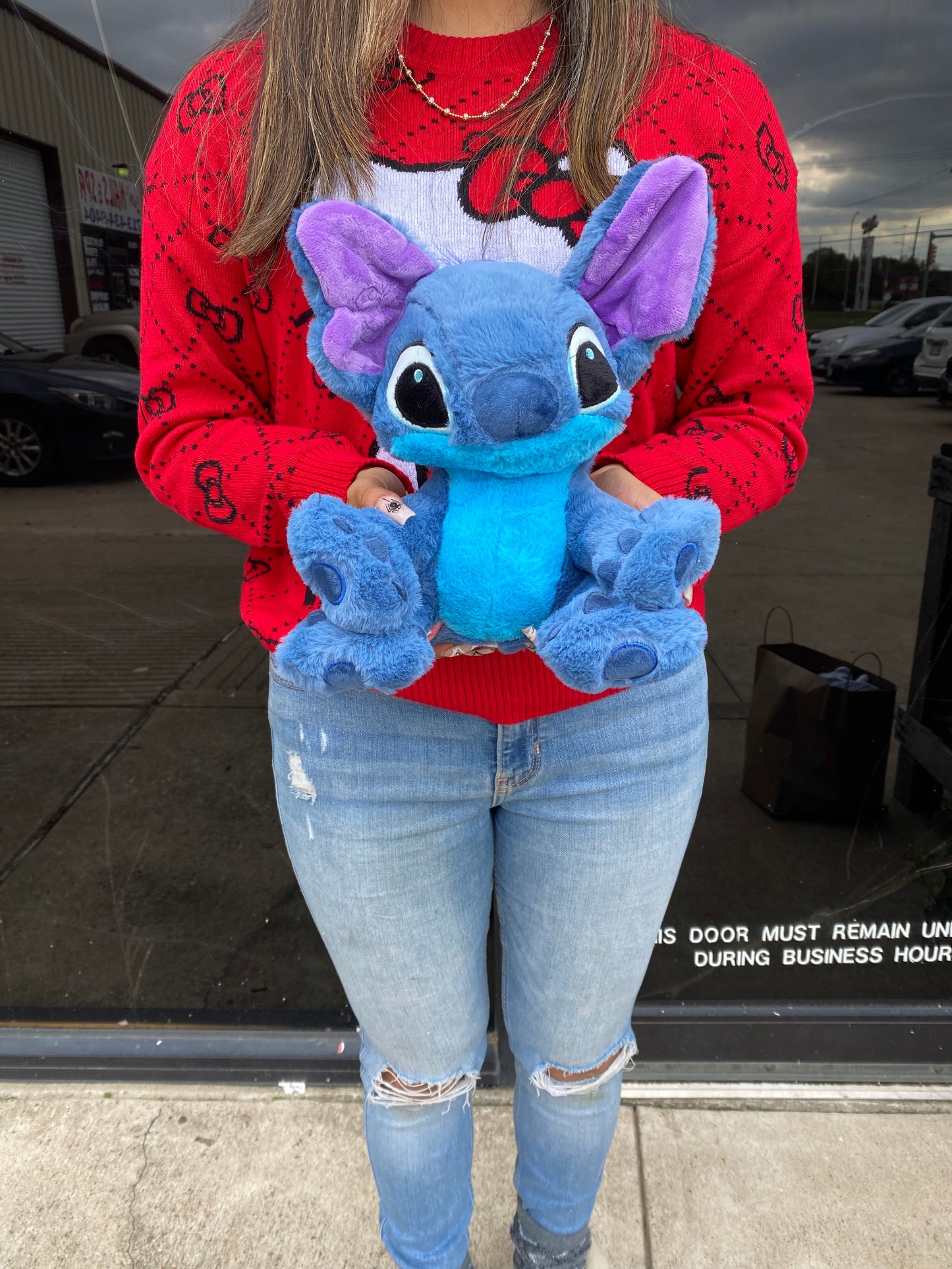 Blue soft Stitch plush