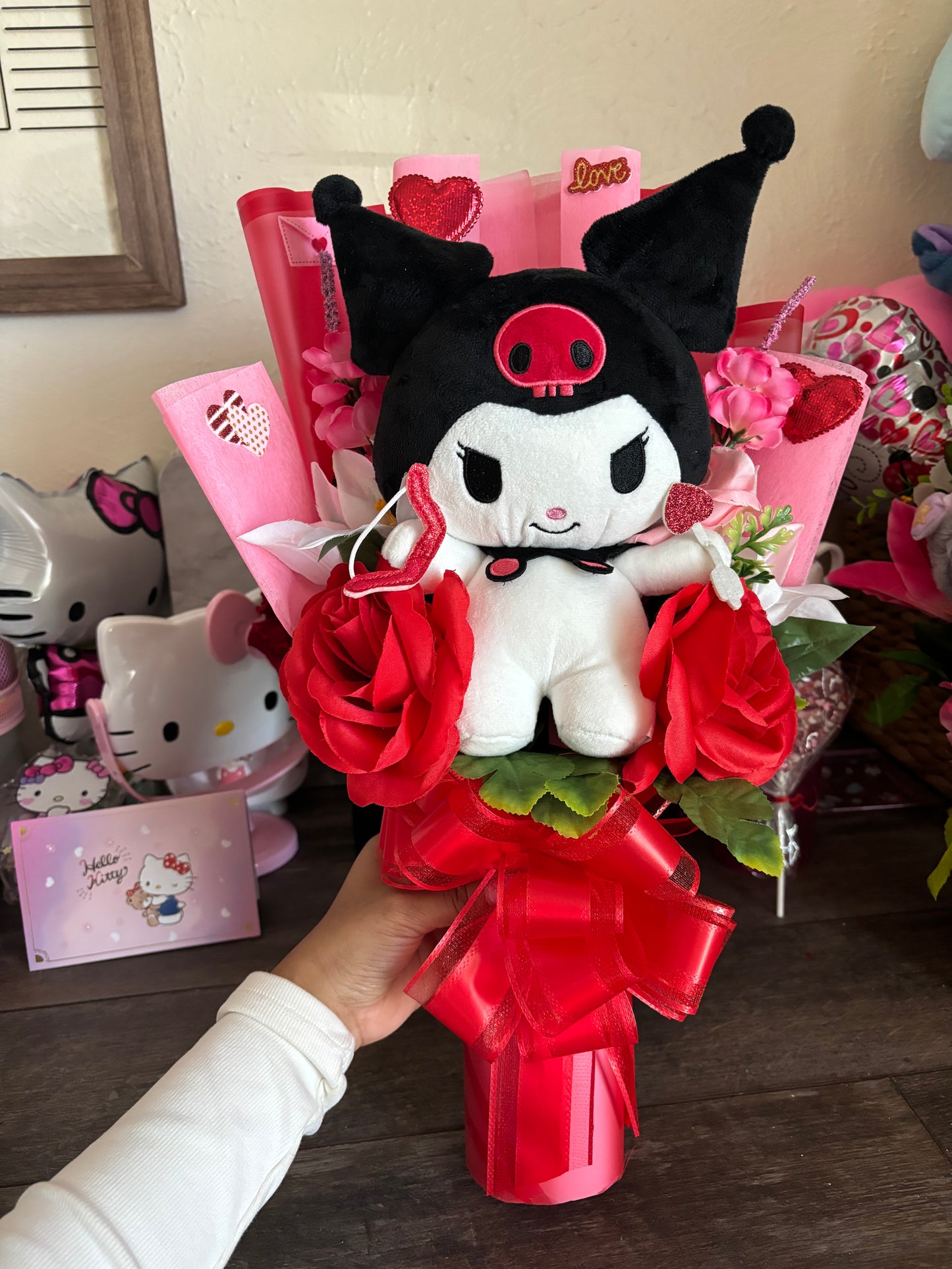 Valentines Cupid Kuromi  plushy bouquet ❤️