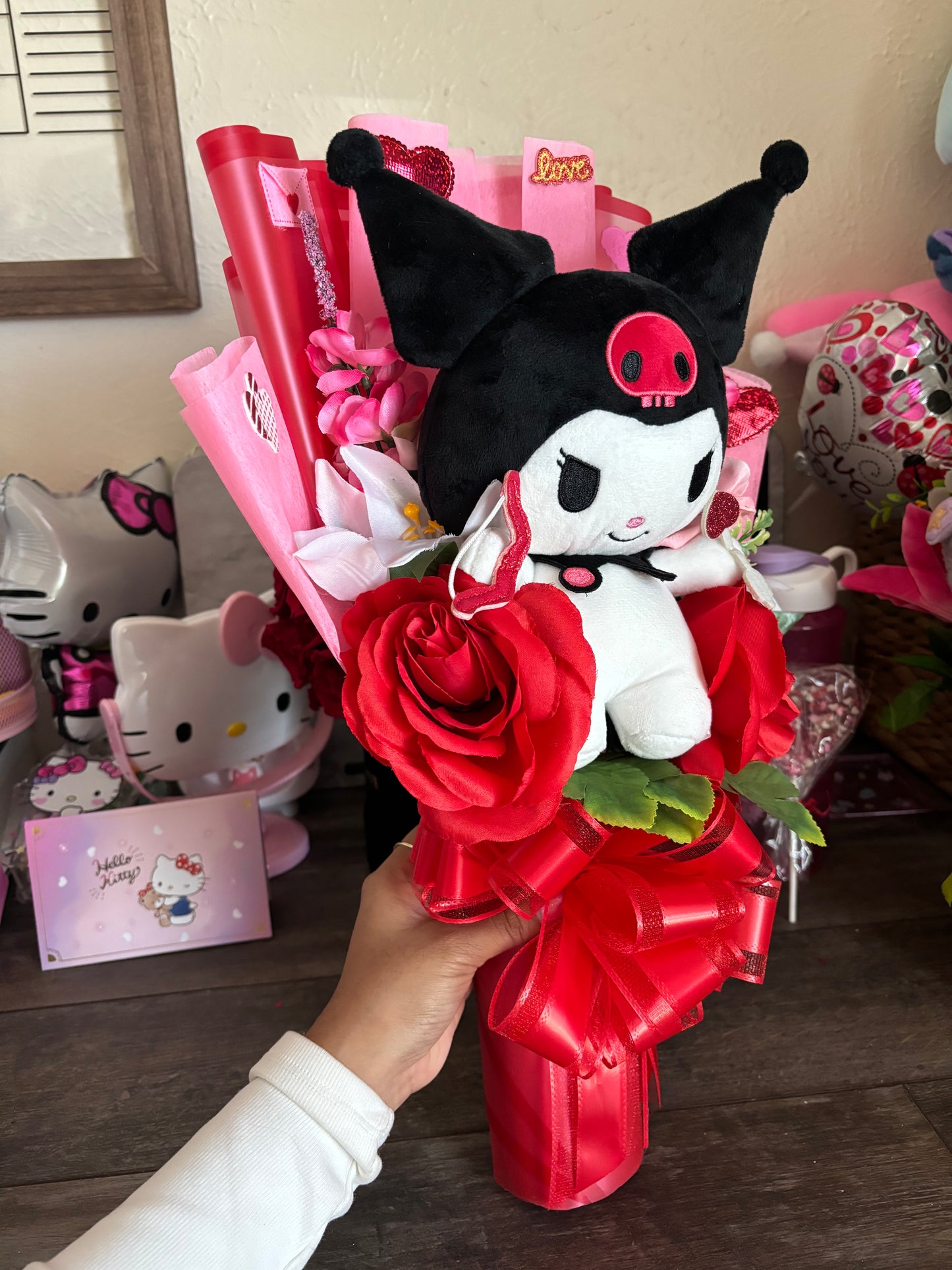 Valentines Cupid Kuromi  plushy bouquet ❤️