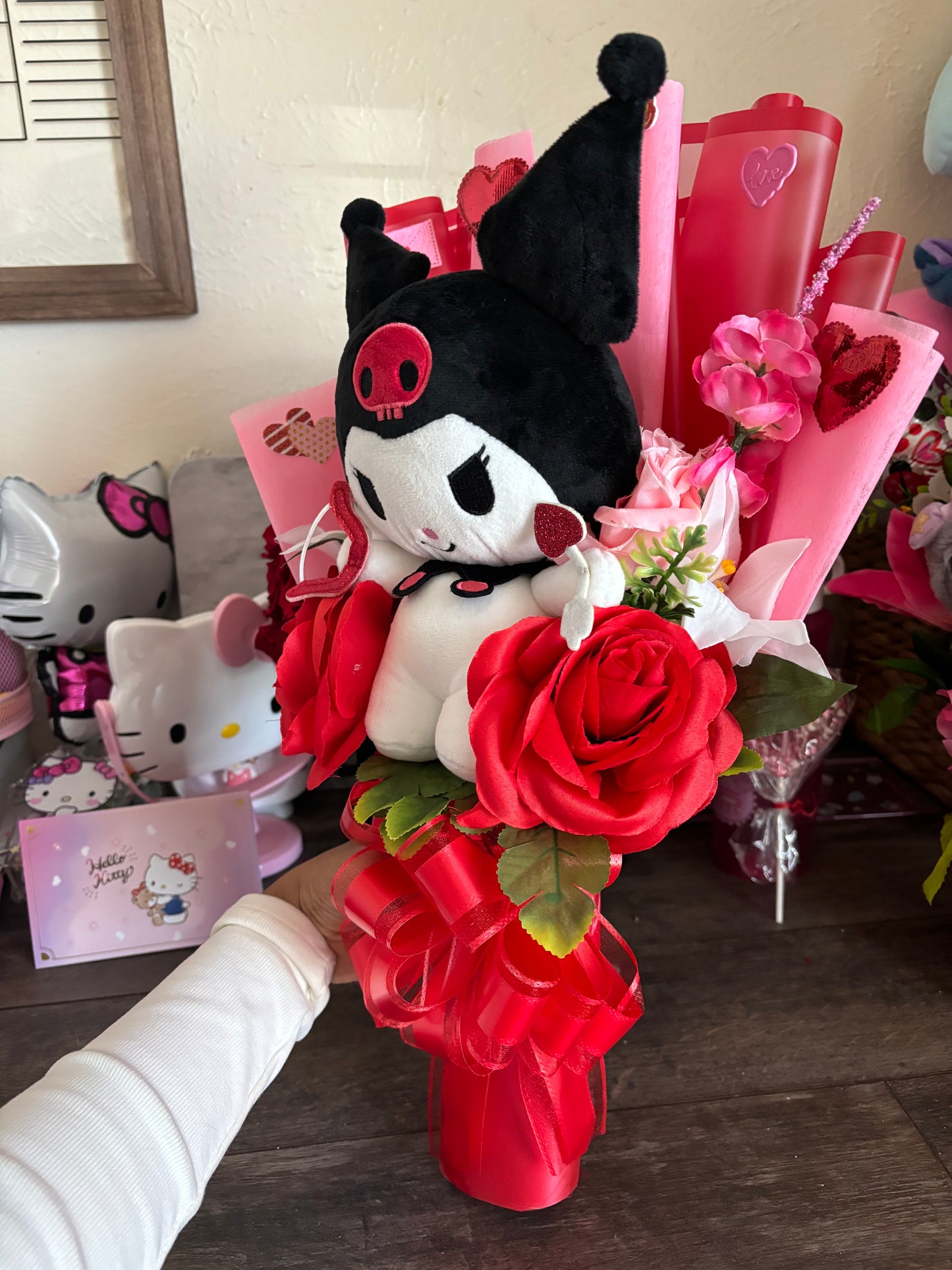 Valentines Cupid Kuromi  plushy bouquet ❤️