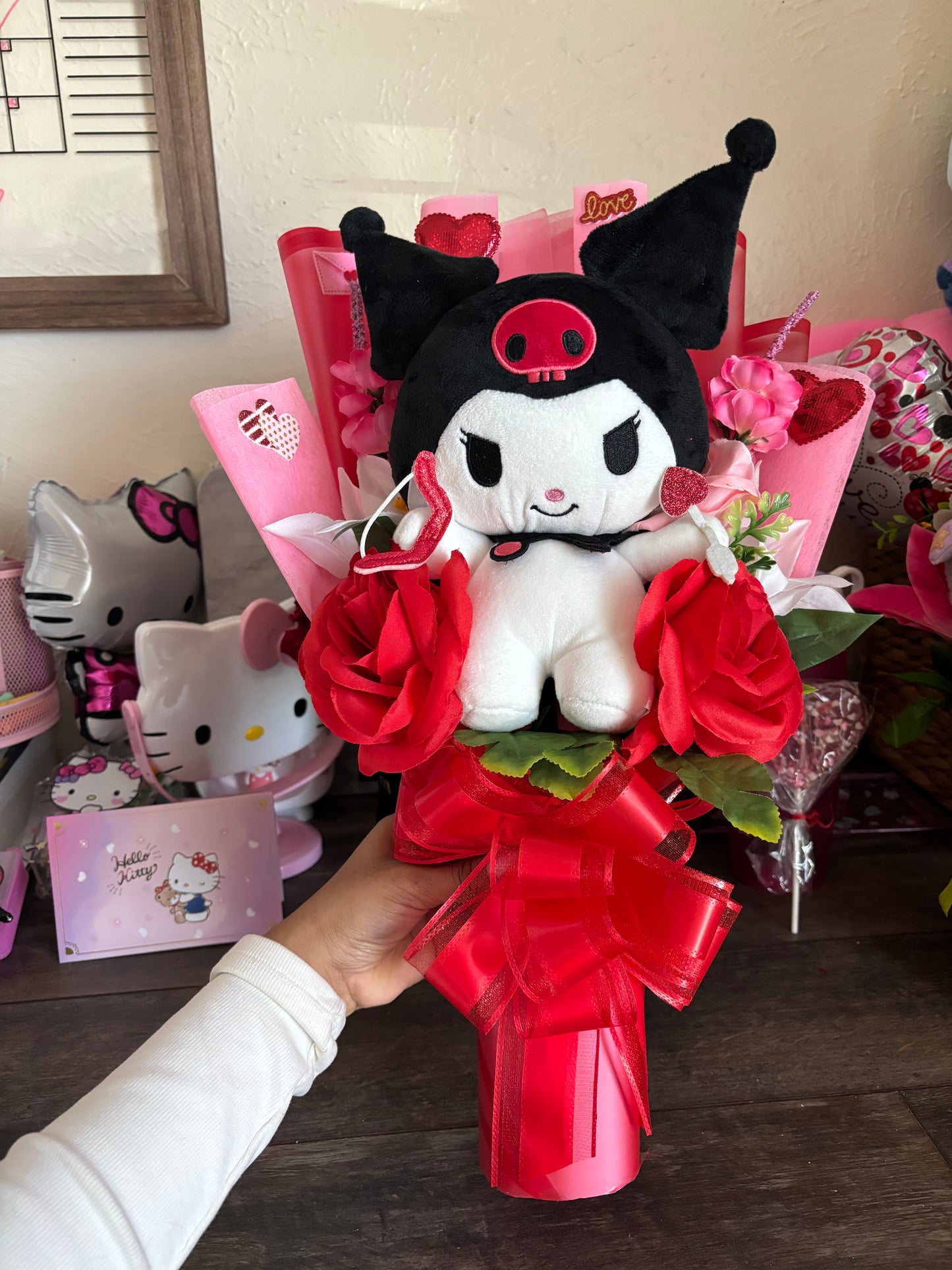 Valentines Cupid Kuromi  plushy bouquet ❤️