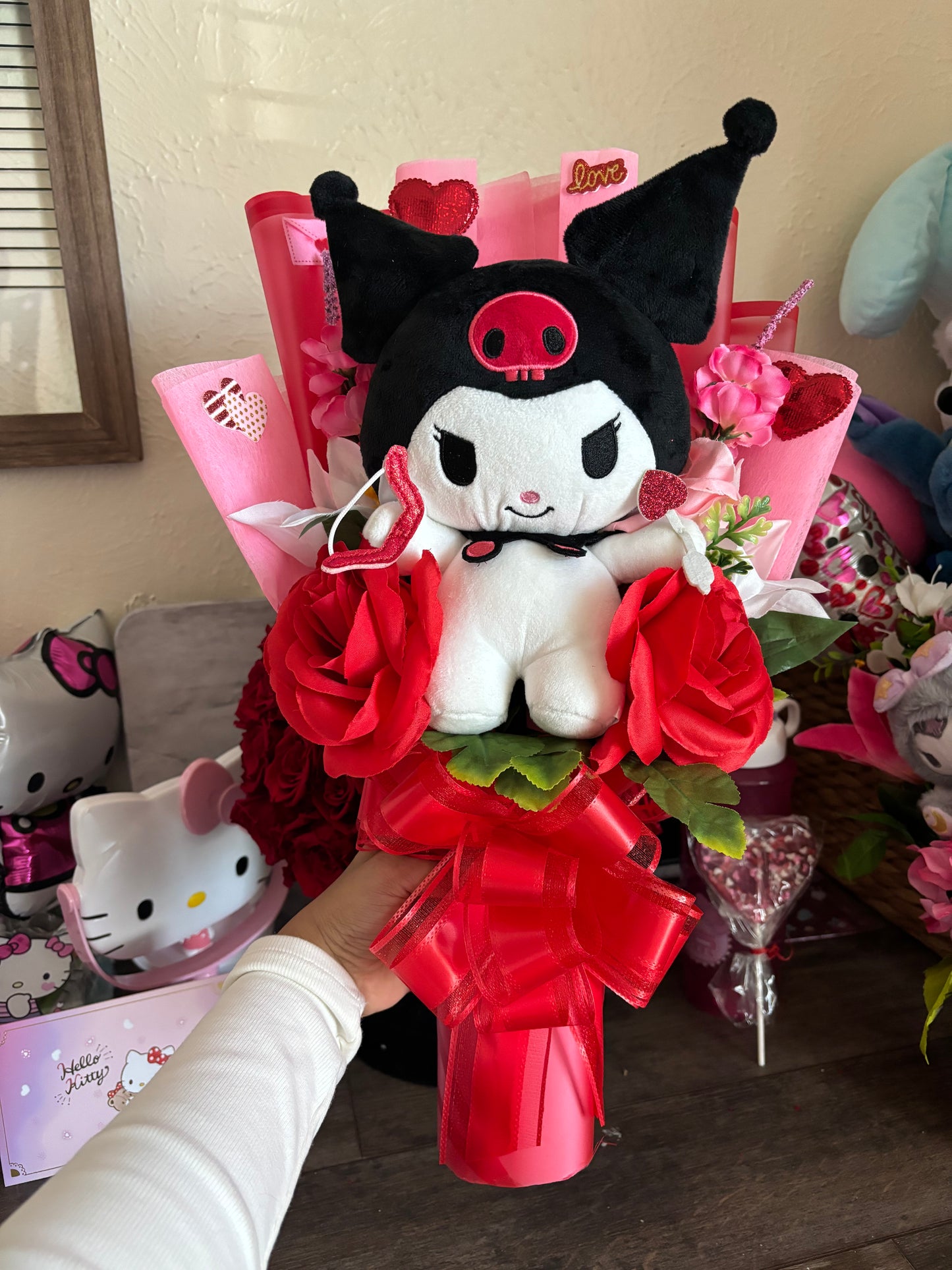 Valentines Cupid Kuromi  plushy bouquet ❤️