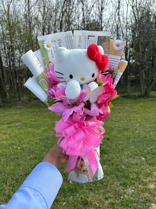 Spring  Hello Kitty 🌷☀️🫧 In Newspaper wrapping