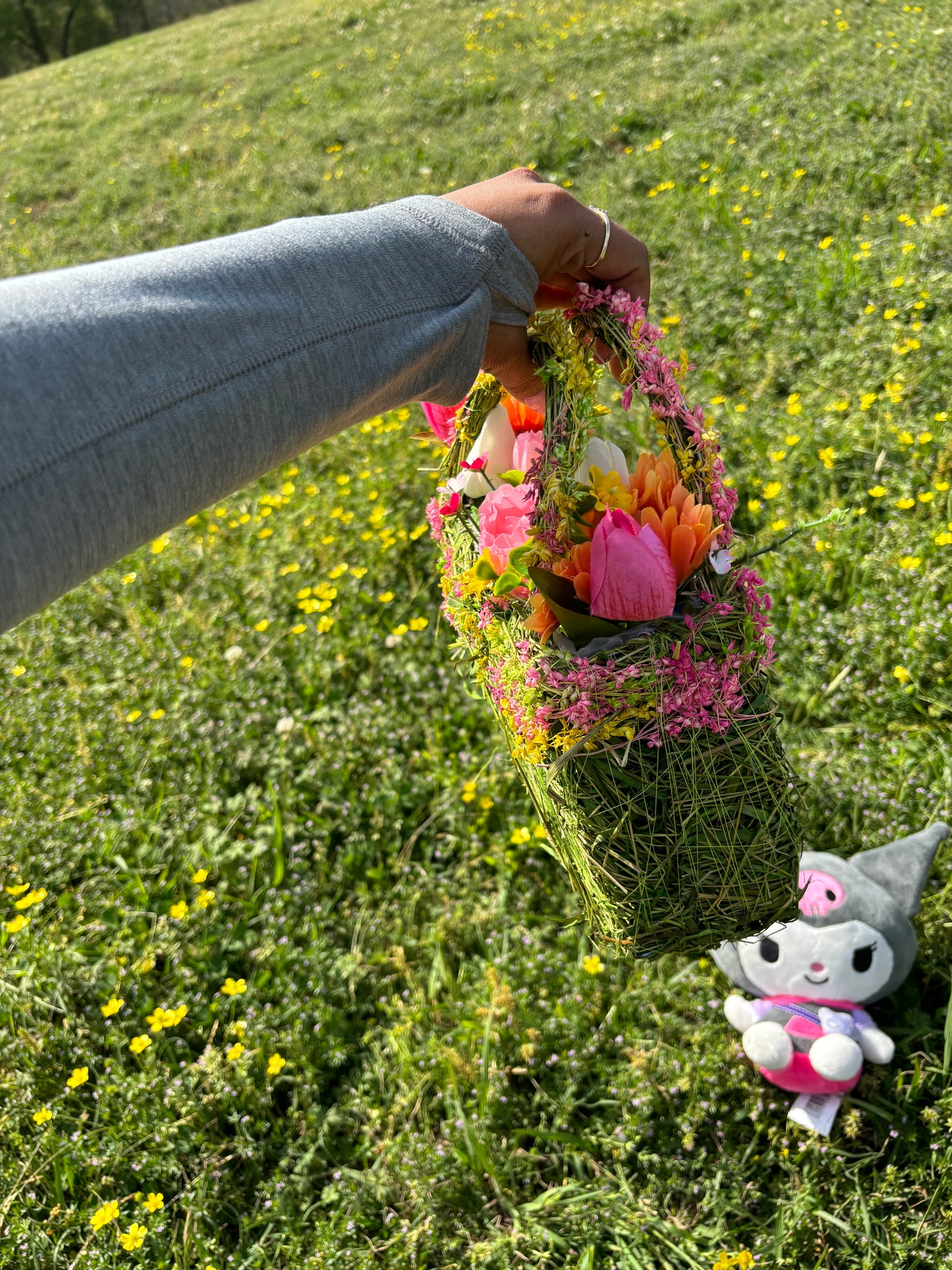 Kuromi Floral purse (Medium size purse)💜