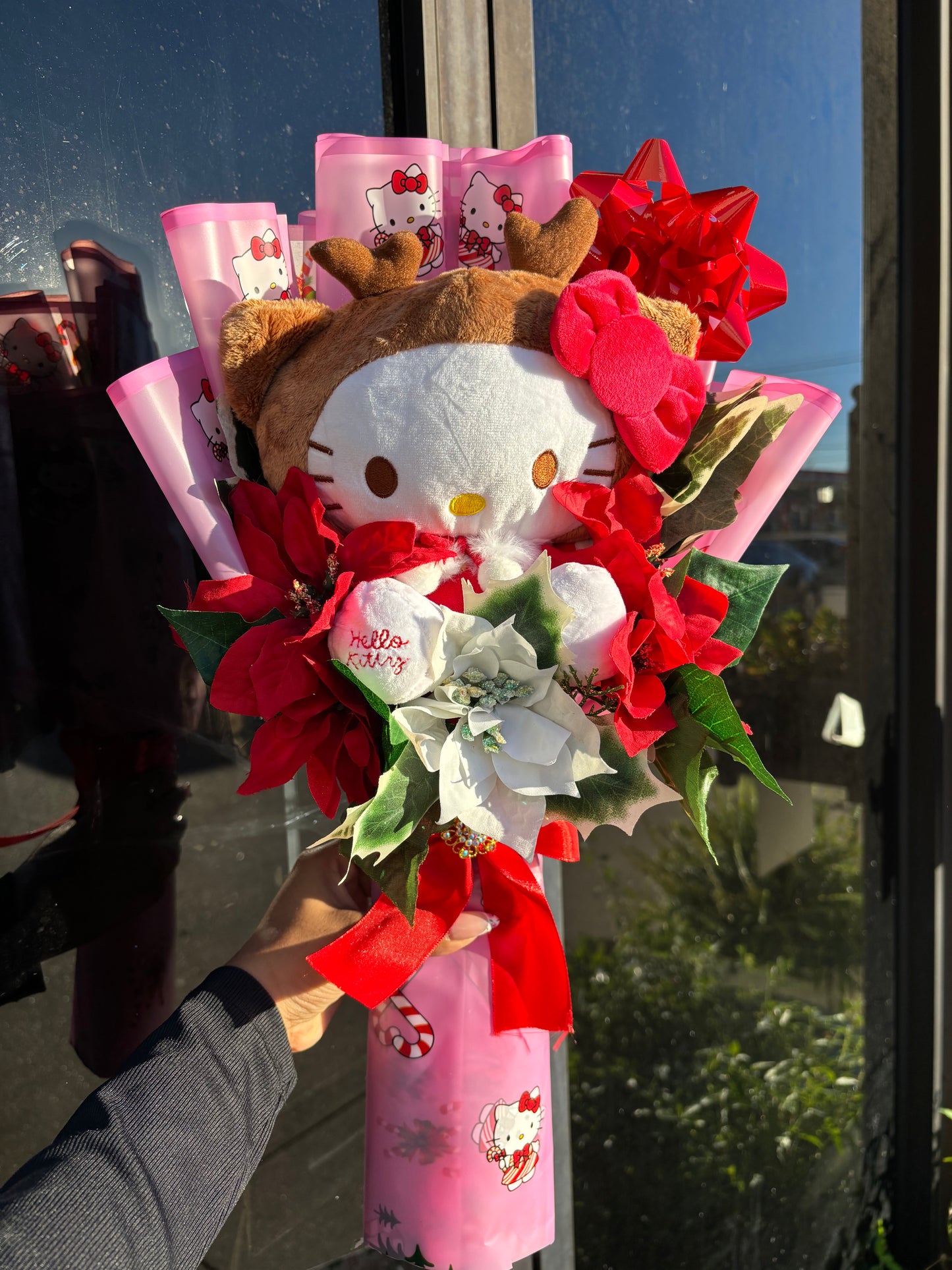 Pink Reindeer HK Christmas bouquet🎀❄️