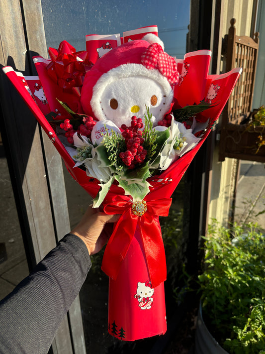 Red Santa HK bouquet🎄♥️